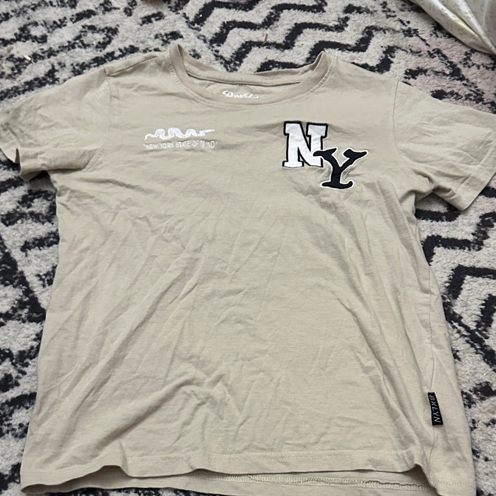 Brooklyn Cloth Tan NY Graphic Kids T-Shirt
